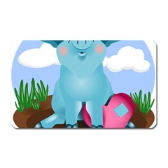 Pig Animal Love Magnet (rectangular) by Nexatart