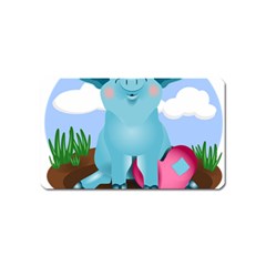 Pig Animal Love Magnet (name Card) by Nexatart