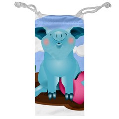 Pig Animal Love Jewelry Bag by Nexatart