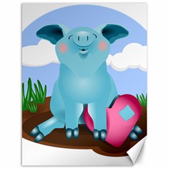 Pig Animal Love Canvas 12  X 16   by Nexatart