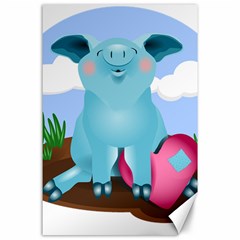 Pig Animal Love Canvas 24  X 36  by Nexatart