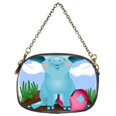 Pig Animal Love Chain Purses (two Sides)  by Nexatart