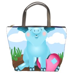 Pig Animal Love Bucket Bags by Nexatart