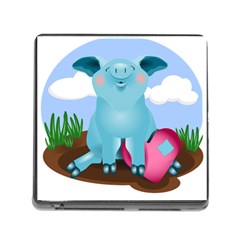 Pig Animal Love Memory Card Reader (square) by Nexatart