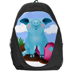 Pig Animal Love Backpack Bag by Nexatart