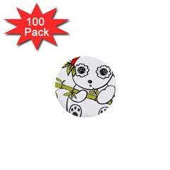 Panda China Chinese Furry 1  Mini Buttons (100 Pack)  by Nexatart