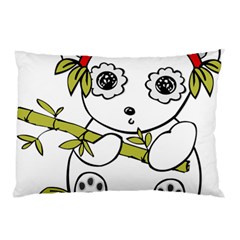 Panda China Chinese Furry Pillow Case by Nexatart