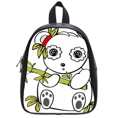 Panda China Chinese Furry School Bag (small) by Nexatart