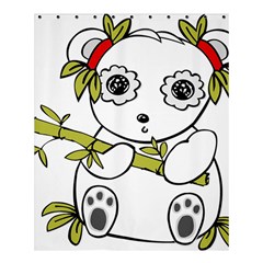 Panda China Chinese Furry Shower Curtain 60  X 72  (medium)  by Nexatart