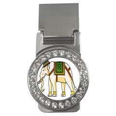 Elephant Indian Animal Design Money Clips (cz)  by Nexatart