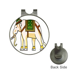 Elephant Indian Animal Design Hat Clips With Golf Markers by Nexatart