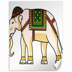 Elephant Indian Animal Design Canvas 12  X 16   by Nexatart