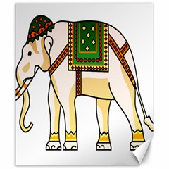 Elephant Indian Animal Design Canvas 20  X 24   by Nexatart