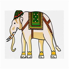 Elephant Indian Animal Design Small Glasses Cloth (2-side) by Nexatart