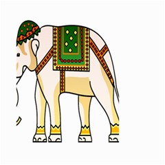 Elephant Indian Animal Design Small Garden Flag (two Sides) by Nexatart