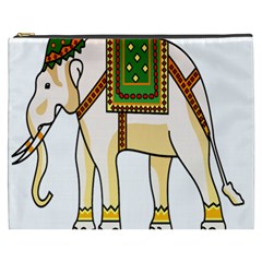 Elephant Indian Animal Design Cosmetic Bag (xxxl)  by Nexatart