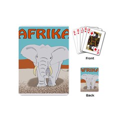 Africa Elephant Animals Animal Playing Cards (mini)  by Nexatart