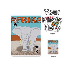 Africa Elephant Animals Animal Playing Cards 54 (mini)  by Nexatart