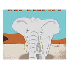 Africa Elephant Animals Animal Double Sided Flano Blanket (large)  by Nexatart