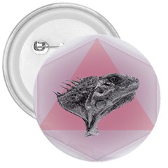 Lizard Hexagon Rosa Mandala Emblem 3  Buttons by Nexatart