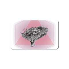 Lizard Hexagon Rosa Mandala Emblem Magnet (name Card) by Nexatart