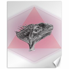 Lizard Hexagon Rosa Mandala Emblem Canvas 16  X 20   by Nexatart