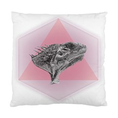 Lizard Hexagon Rosa Mandala Emblem Standard Cushion Case (one Side) by Nexatart