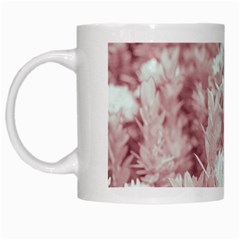 Pink Colored Flowers White Mugs by dflcprints