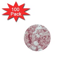 Pink Colored Flowers 1  Mini Buttons (100 Pack)  by dflcprints