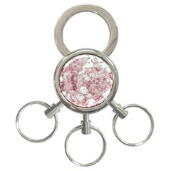 Pink Colored Flowers 3-ring Key Chains by dflcprints