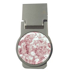 Pink Colored Flowers Money Clips (round)  by dflcprints