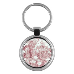 Pink Colored Flowers Key Chains (round)  by dflcprints