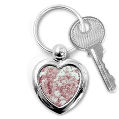 Pink Colored Flowers Key Chains (heart)  by dflcprints