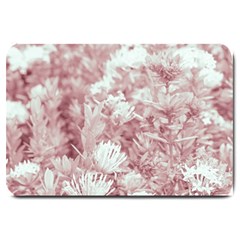 Pink Colored Flowers Large Doormat  by dflcprints