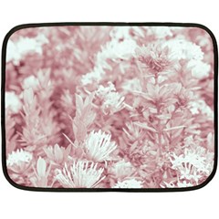 Pink Colored Flowers Double Sided Fleece Blanket (mini)  by dflcprints