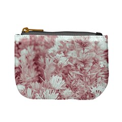 Pink Colored Flowers Mini Coin Purses