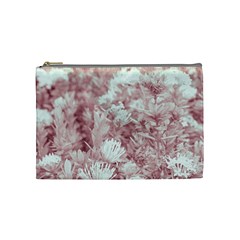 Pink Colored Flowers Cosmetic Bag (medium)  by dflcprints