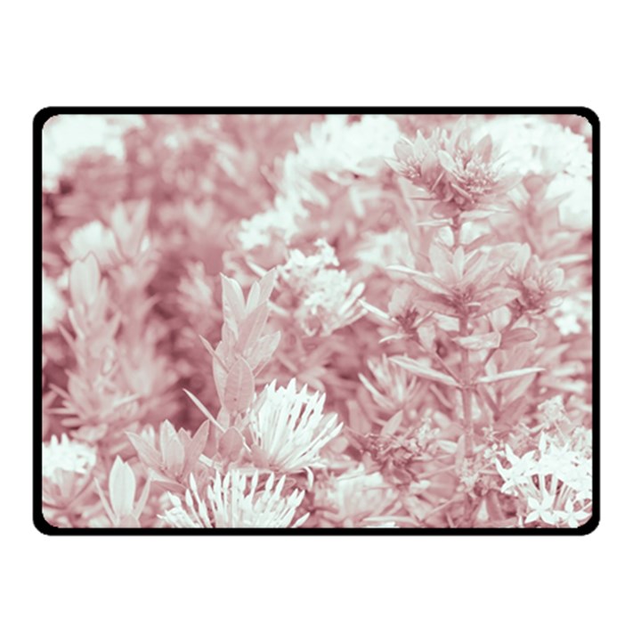 Pink Colored Flowers Fleece Blanket (Small)