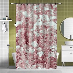 Pink Colored Flowers Shower Curtain 48  X 72  (small)  by dflcprints