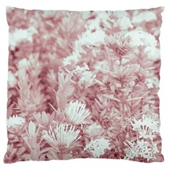 Pink Colored Flowers Large Cushion Case (one Side) by dflcprints