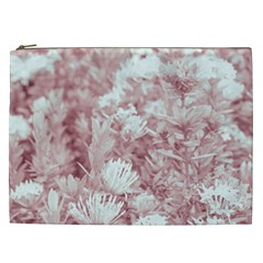 Pink Colored Flowers Cosmetic Bag (xxl)  by dflcprints