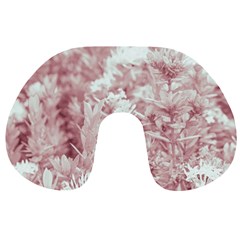 Pink Colored Flowers Travel Neck Pillows by dflcprints