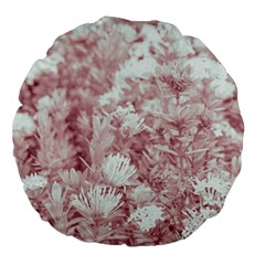 Pink Colored Flowers Large 18  Premium Flano Round Cushions by dflcprints