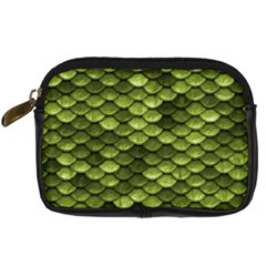 Green Mermaid Scales   Digital Camera Cases by paulaoliveiradesign