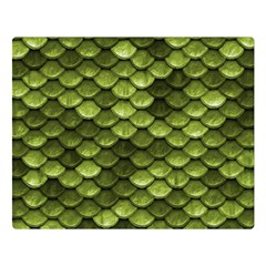 Green Mermaid Scales   Double Sided Flano Blanket (large)  by paulaoliveiradesign