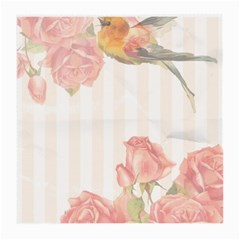 Vintage Roses Floral Illustration Bird Medium Glasses Cloth (2-side) by paulaoliveiradesign