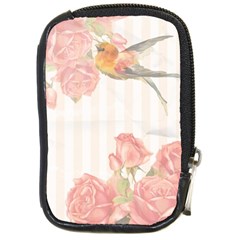 Vintage Roses Floral Illustration Bird Compact Camera Cases