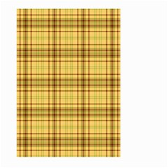 Plaid Yellow Fabric Texture Pattern Large Garden Flag (two Sides)