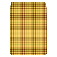 Plaid Yellow Fabric Texture Pattern Flap Covers (s)  by paulaoliveiradesign