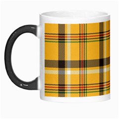 Yellow Fabric Plaided Texture Pattern Morph Mugs by paulaoliveiradesign